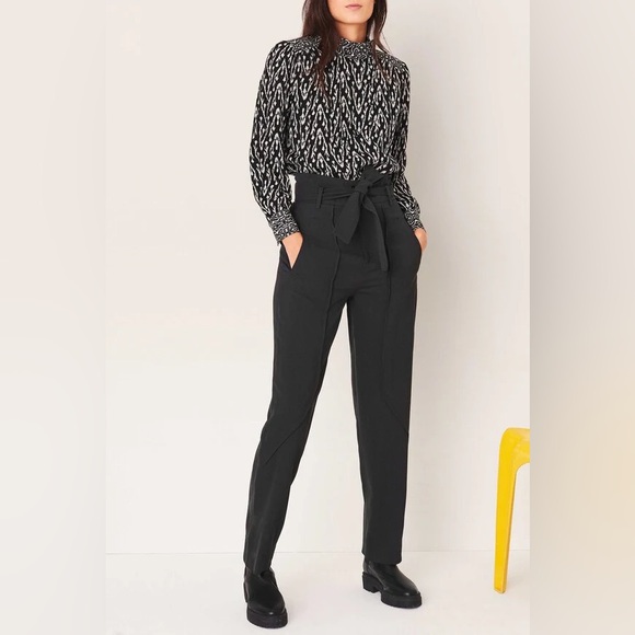 ba&sh Black High-Waisted Pants - Picture 1 of 8